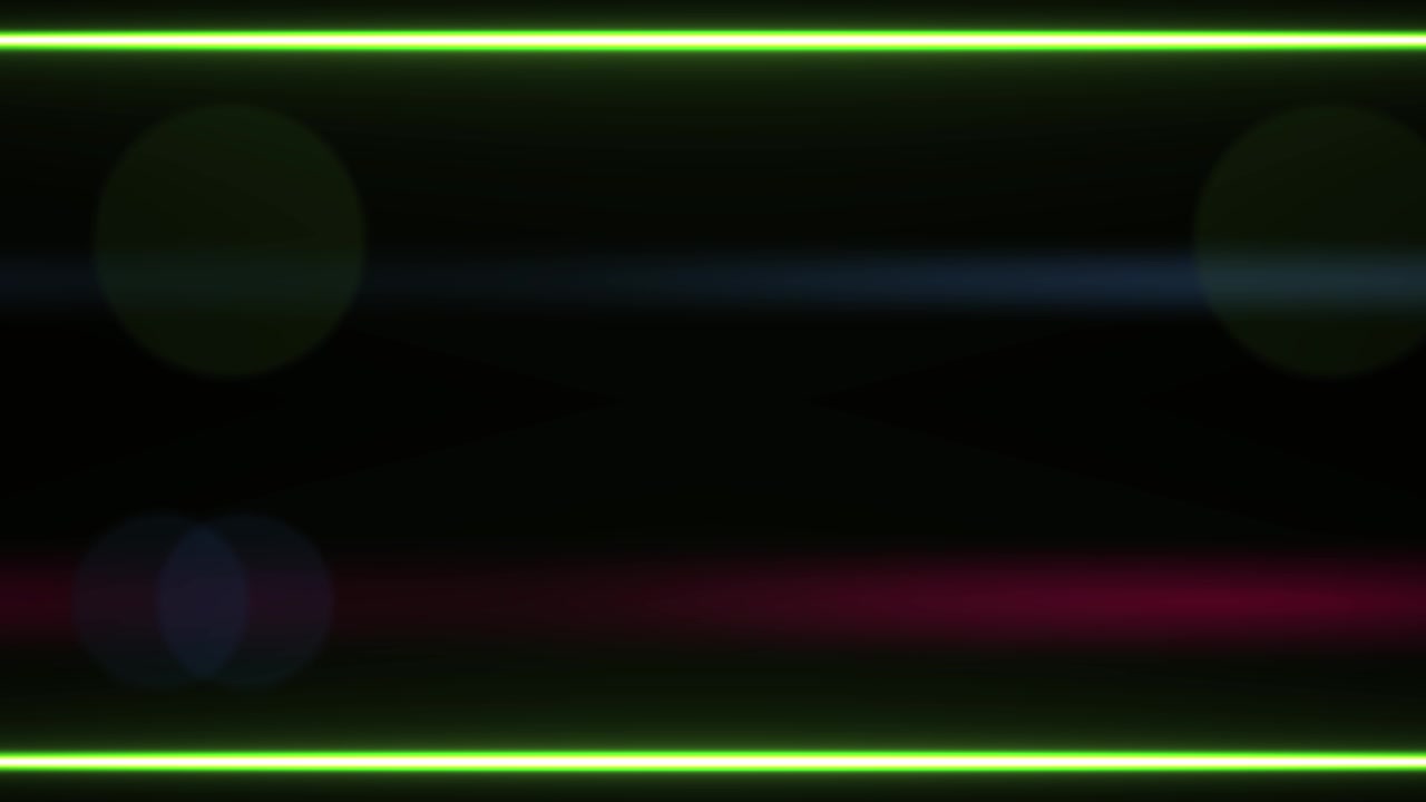 Abstract Background with Glowing Neon Lines and Floating Light Orbs