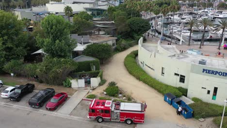 fire engine parked on local street