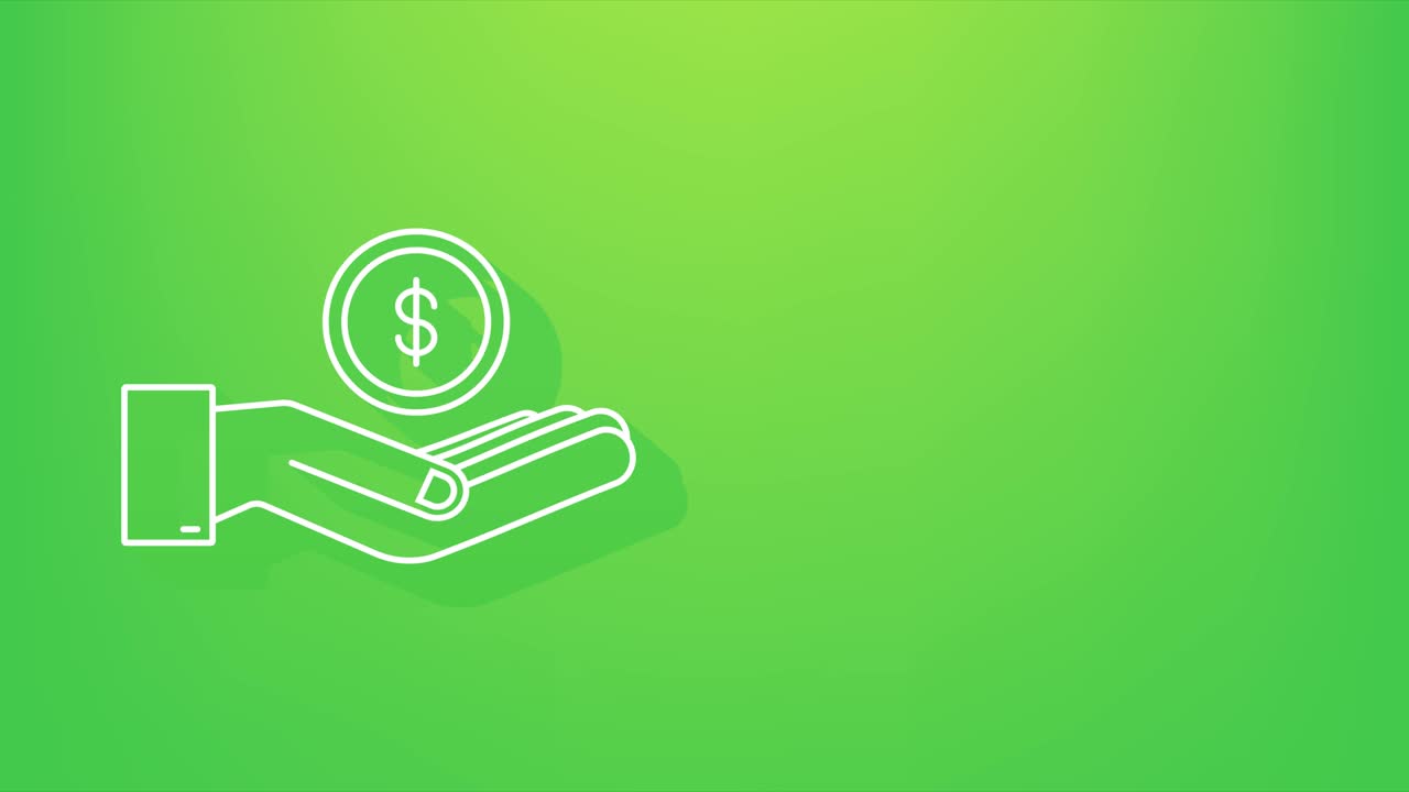 mano de dinero de sombra para el diseño conceptual. mano sosteniendo billete de dinero verde. gráfico de movimiento