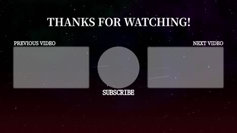 space galaxy end card ending screen motion graphics