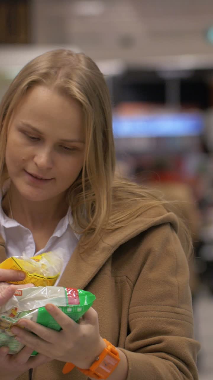 Woman Shopping in Grocery Store