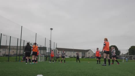 women warm up strong, with fire inside, ready to face the game with pride