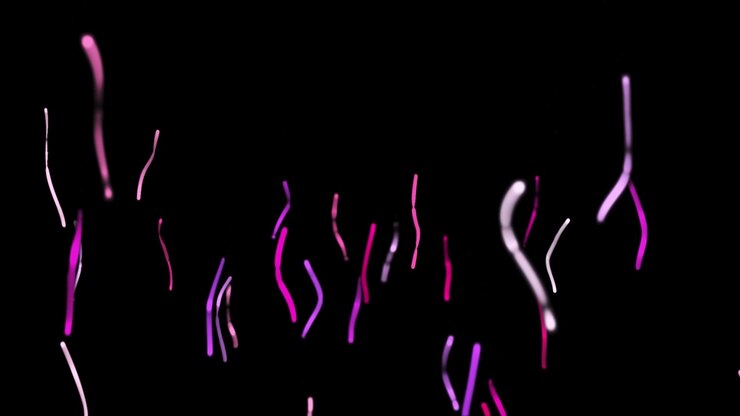 Colorful Ribbon Confetti Explosion on a Black Screen Background