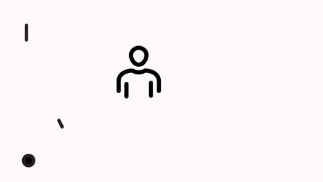 professional resume line icon animation with alpha