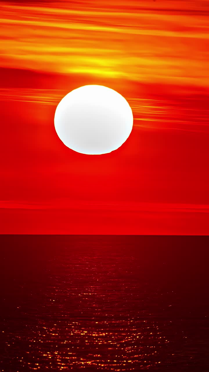 바다 위의 아름다운  ⁇ 은 일몰