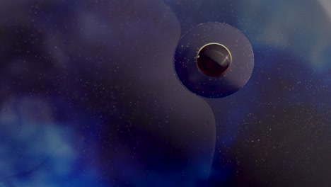 abstract blue liquid ocean orbs merging background texture
