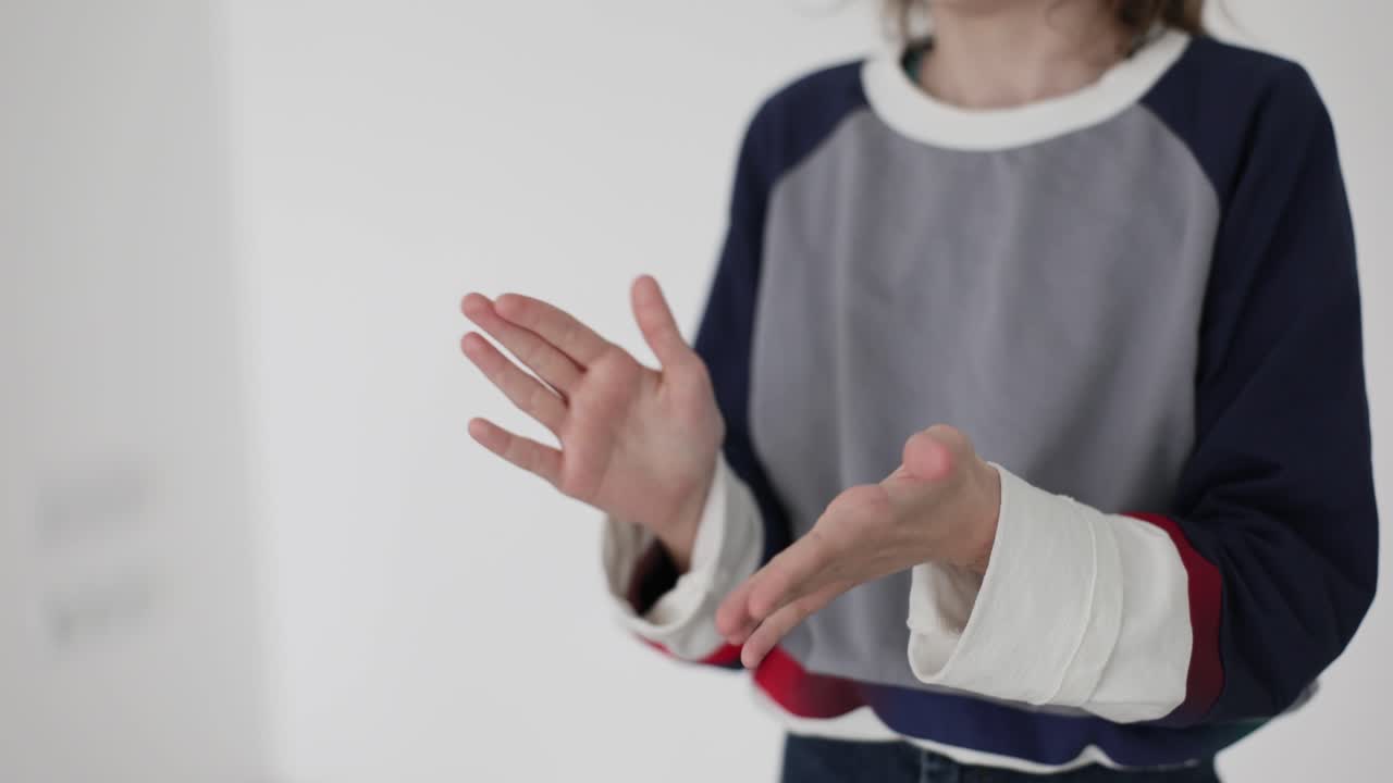 Person clapping hands