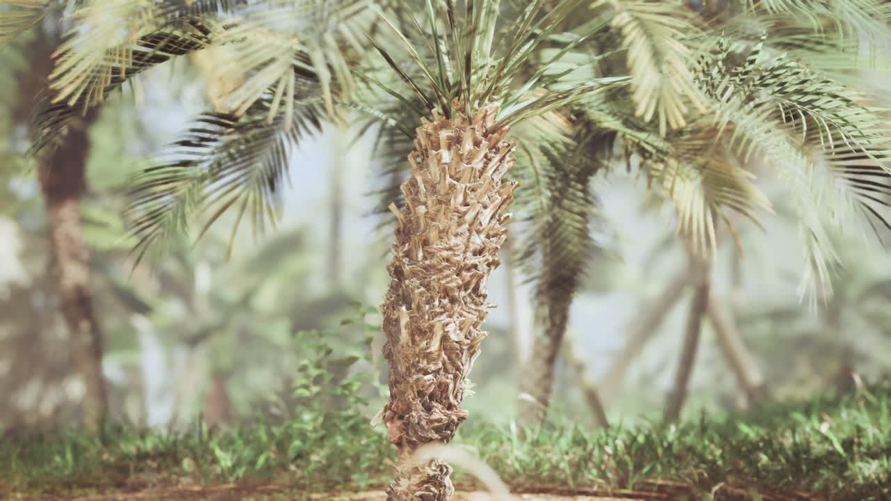 Palm tree in tropical forest