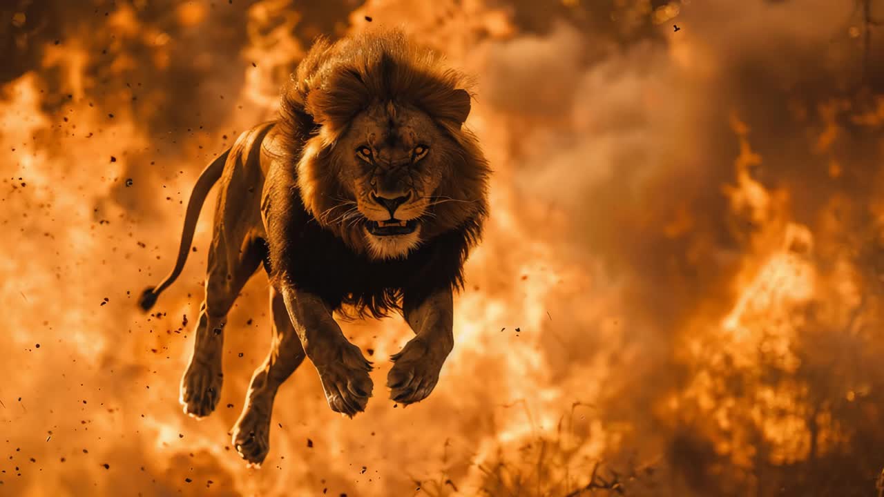 Majestic Lion in Golden Hour