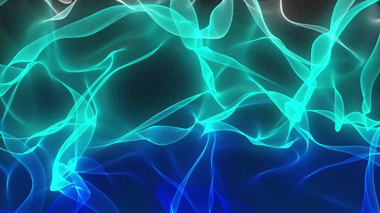 Dynamic Abstract Blue and Teal Particle Flow Background