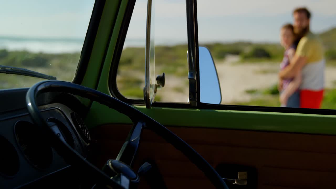 밴 4k의 내부의 클로즈업