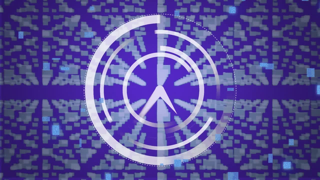 animación del procesamiento de datos digitales a través de una red de carpetas