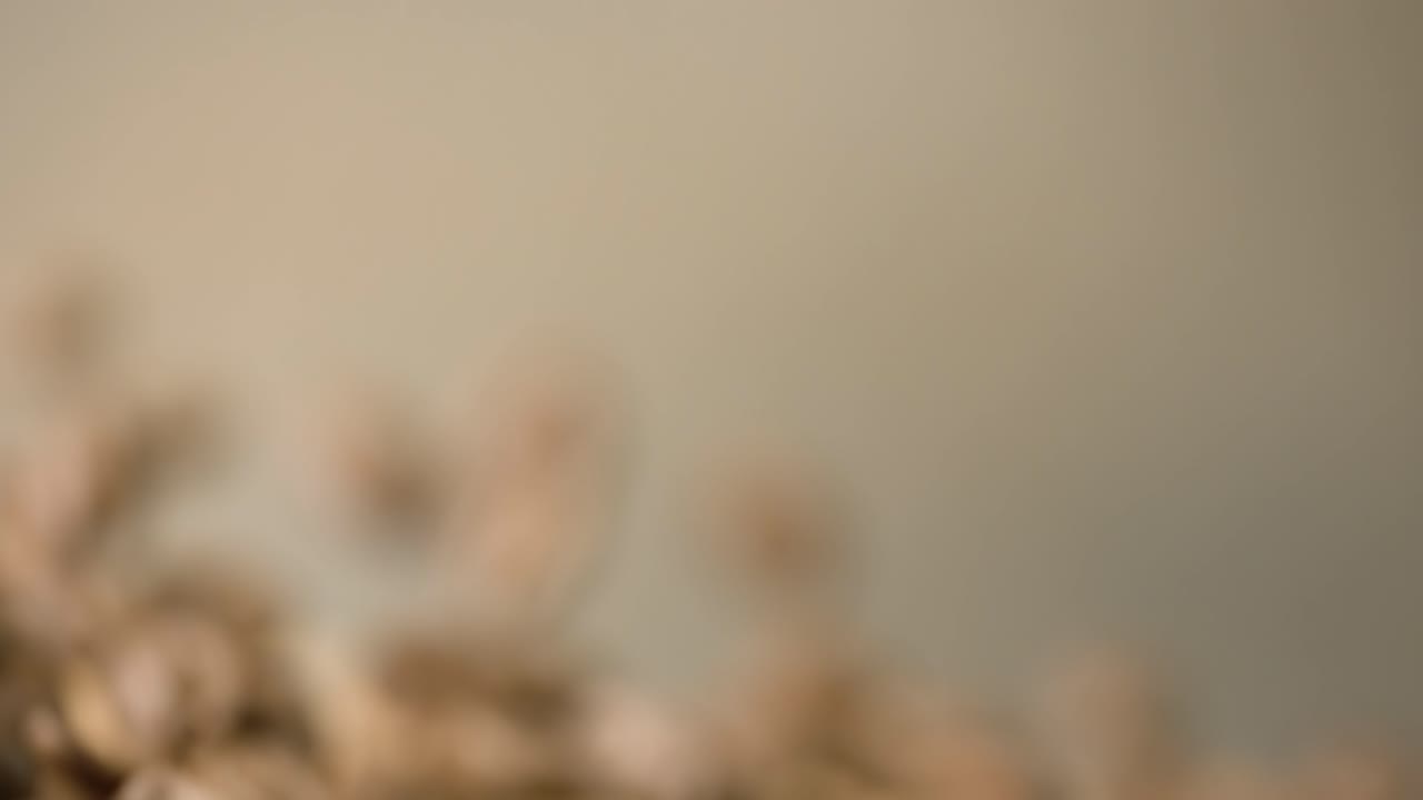 커피 콩이 가까이 떨어지고 있습니다.