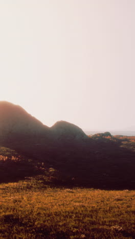 stunning sunset over mountain landscape