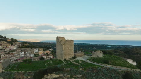 tower condojanni ancient medieval vintage hamlet in calabria mountains