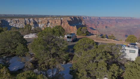 Luftaufnahme-Der-Desert-View-Drive-–-Aussichtspunkte-Des-Grand-Canyon-Nationalparks-In-Arizona,-Vereinigte-Staaten