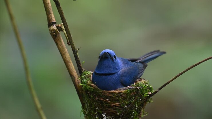 Pigliamosche blu dalla nuca nera, Hypothymis azurea, Thailandia