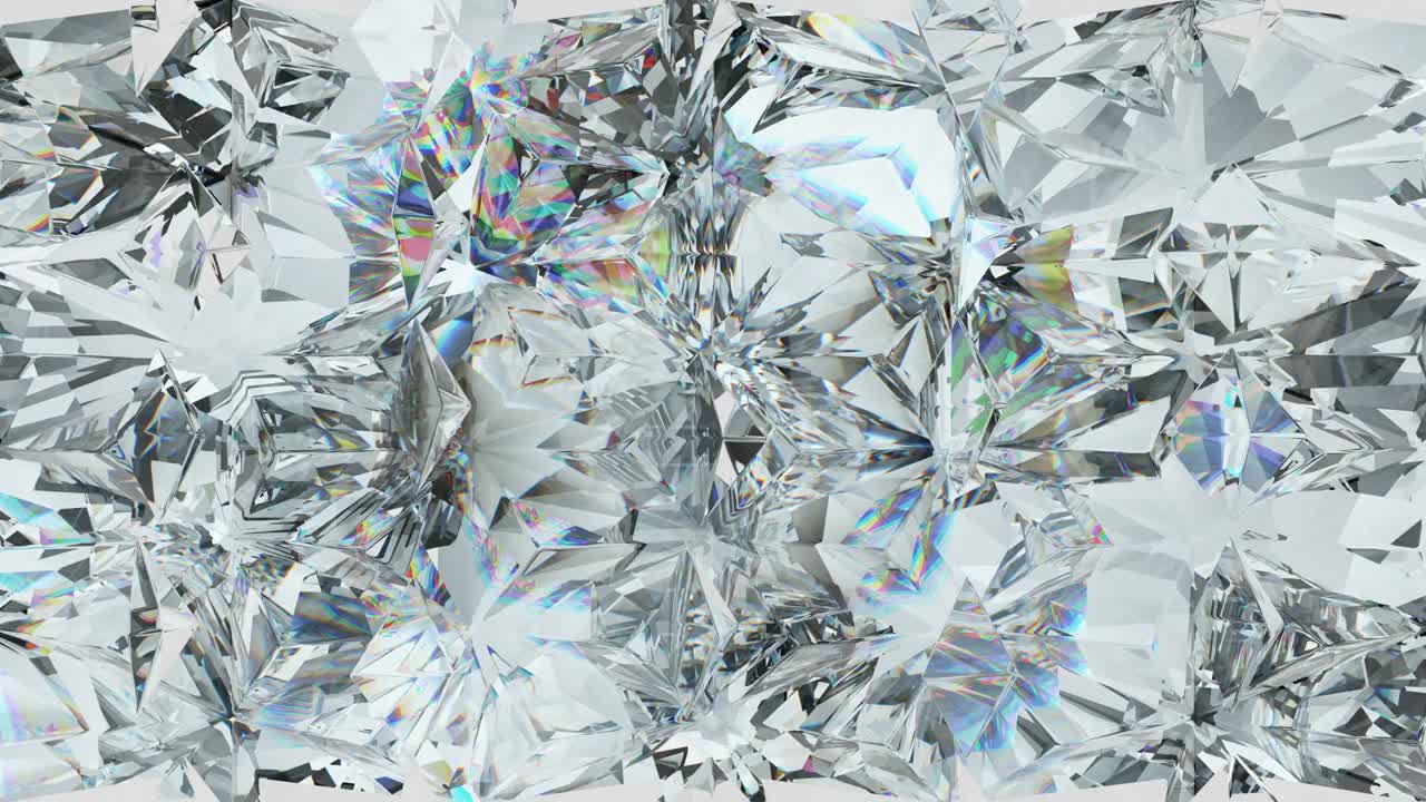 калейдоскоп абстракция вращающаяся блестящая текстура стекла бесшовная петля. 3d рендеринг, 3d анимация