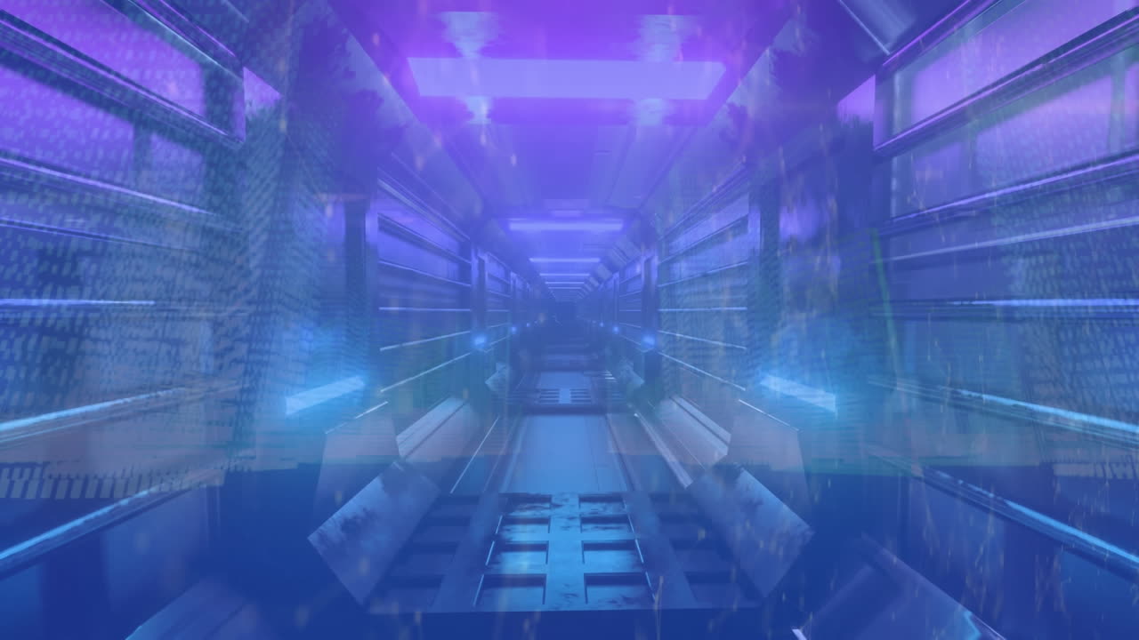 디지털 터널을 통해 모양의 애니메이션