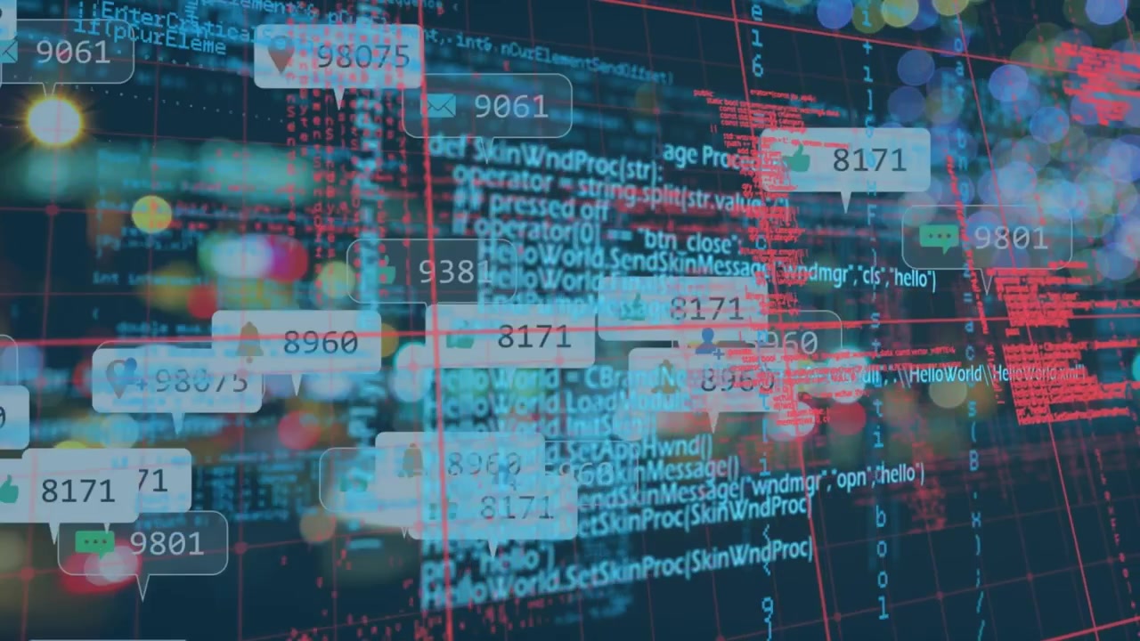 Animation of data processing over road