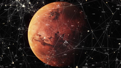 mars mit netzwerk-visualisierung