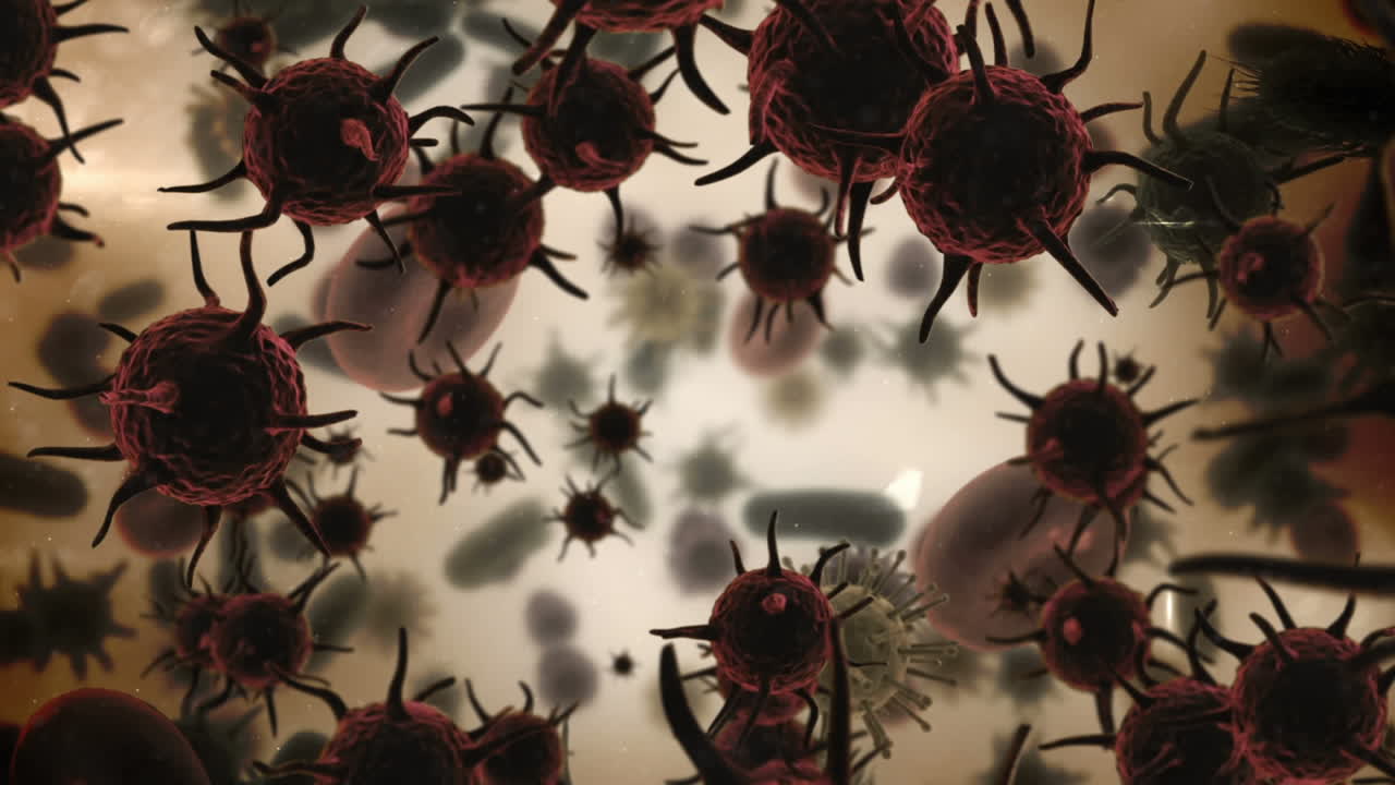 virus y glóbulos rojos