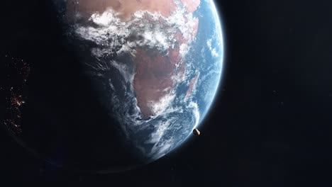 close shot of the apophis asteroid harmlessly passing by earth