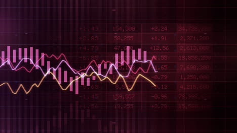 Gráfico-De-Datos-Bucle-Animado-Frontal-Rojo