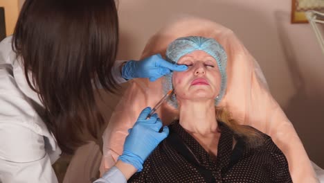 procedimiento de inyección cosmética