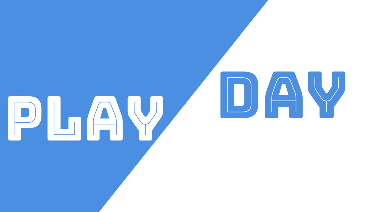 파란색과 색 배경에서 놀이의 애니메이션