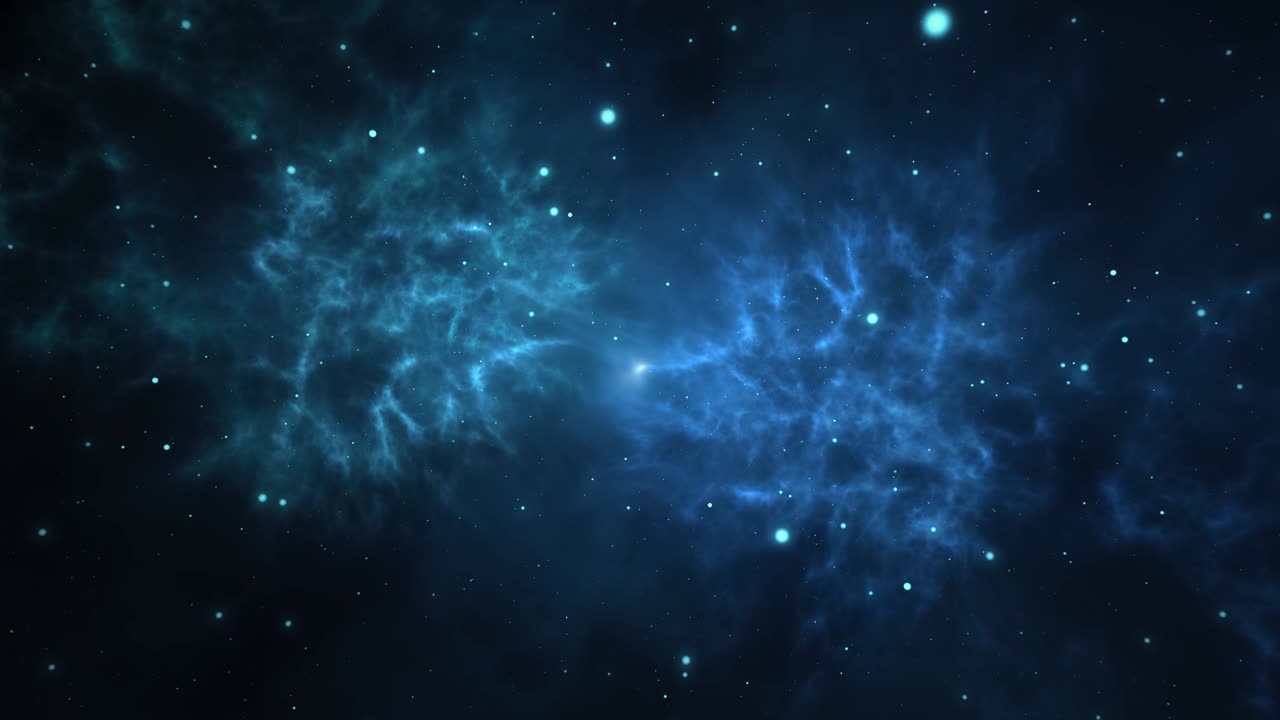 volando a través de la nebulosa espacial de orión y las estrellas del cielo nocturno.