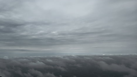 cloudy aerial view from airplane