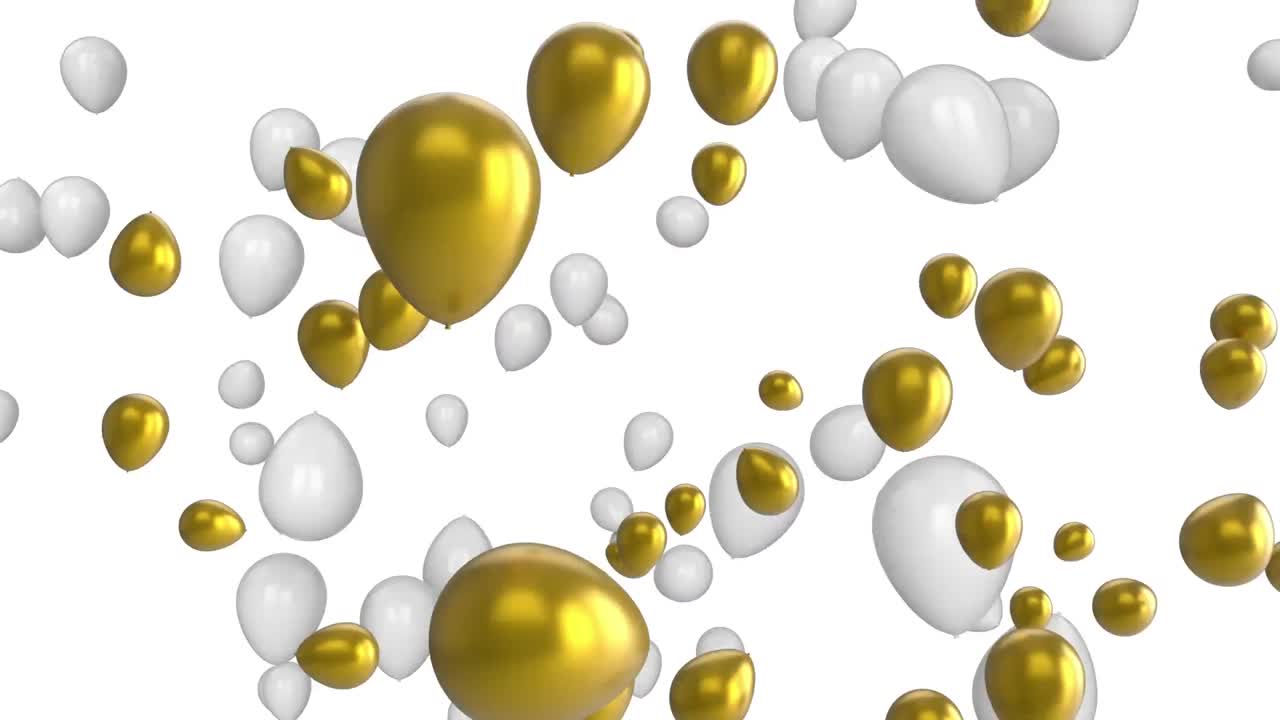 globos sobre un fondo negro