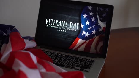 Compuesto-Digital-Del-Día-De-Los-Veteranos,-Bandera-De-EE.UU.