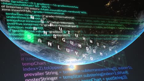 animación del procesamiento de datos por computadora en todo el mundo