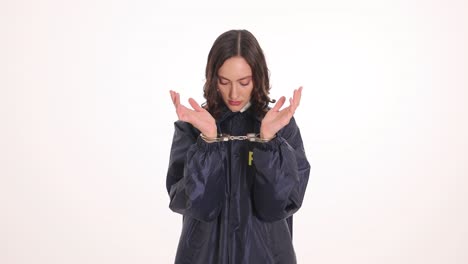 woman in handcuffs