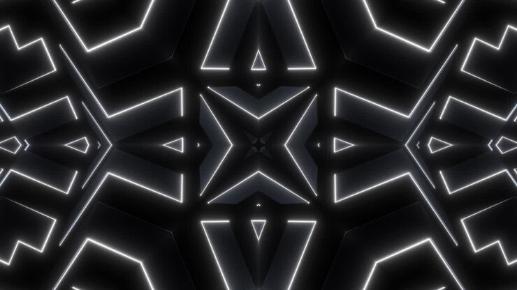 Abstract Geometric Neon Pattern