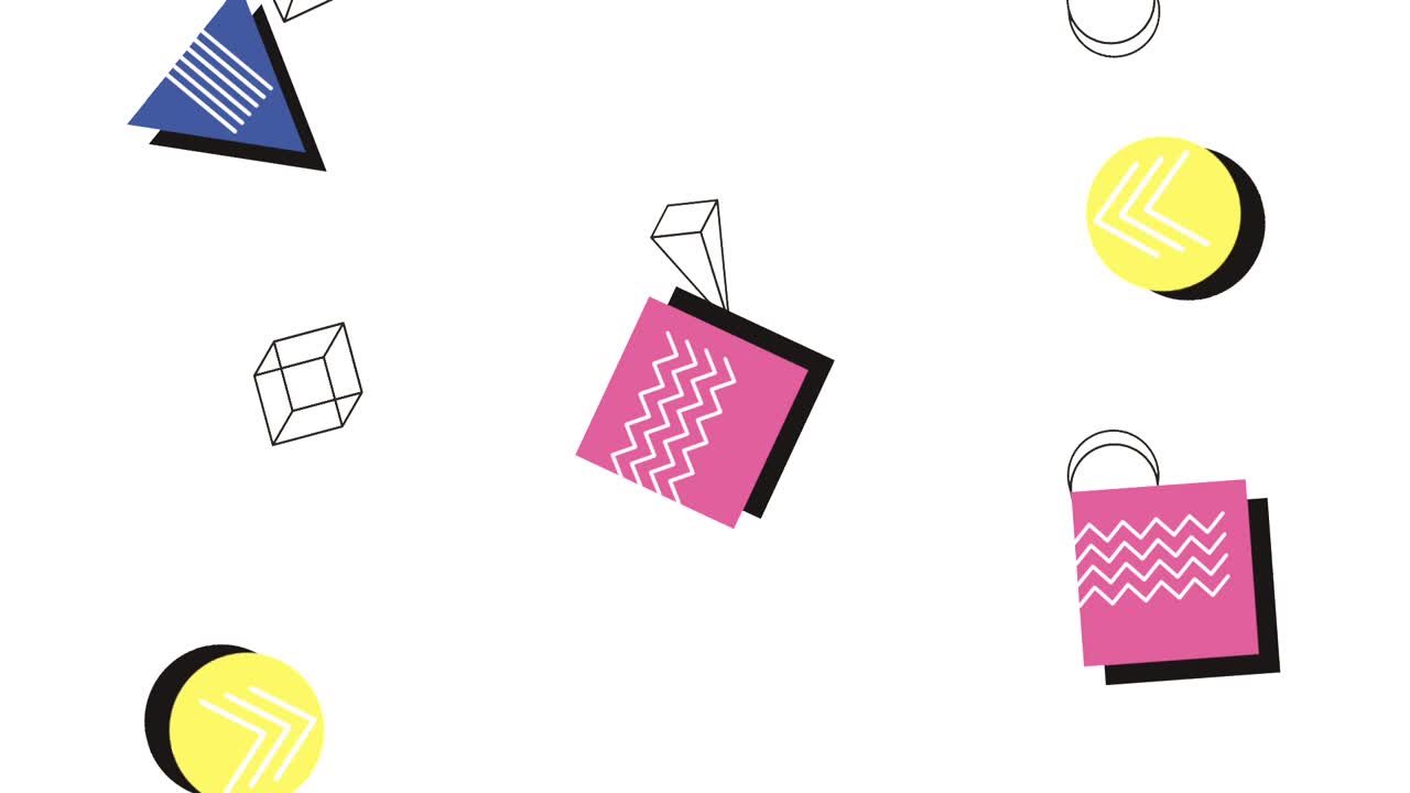 animación al estilo de memphis