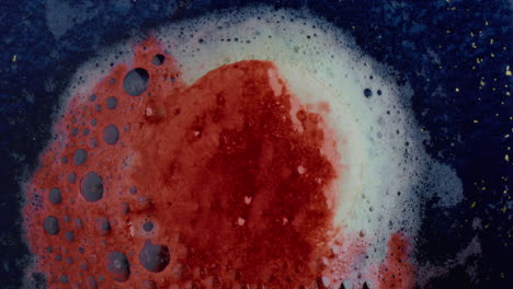 abstract art with bubbles and liquid colors