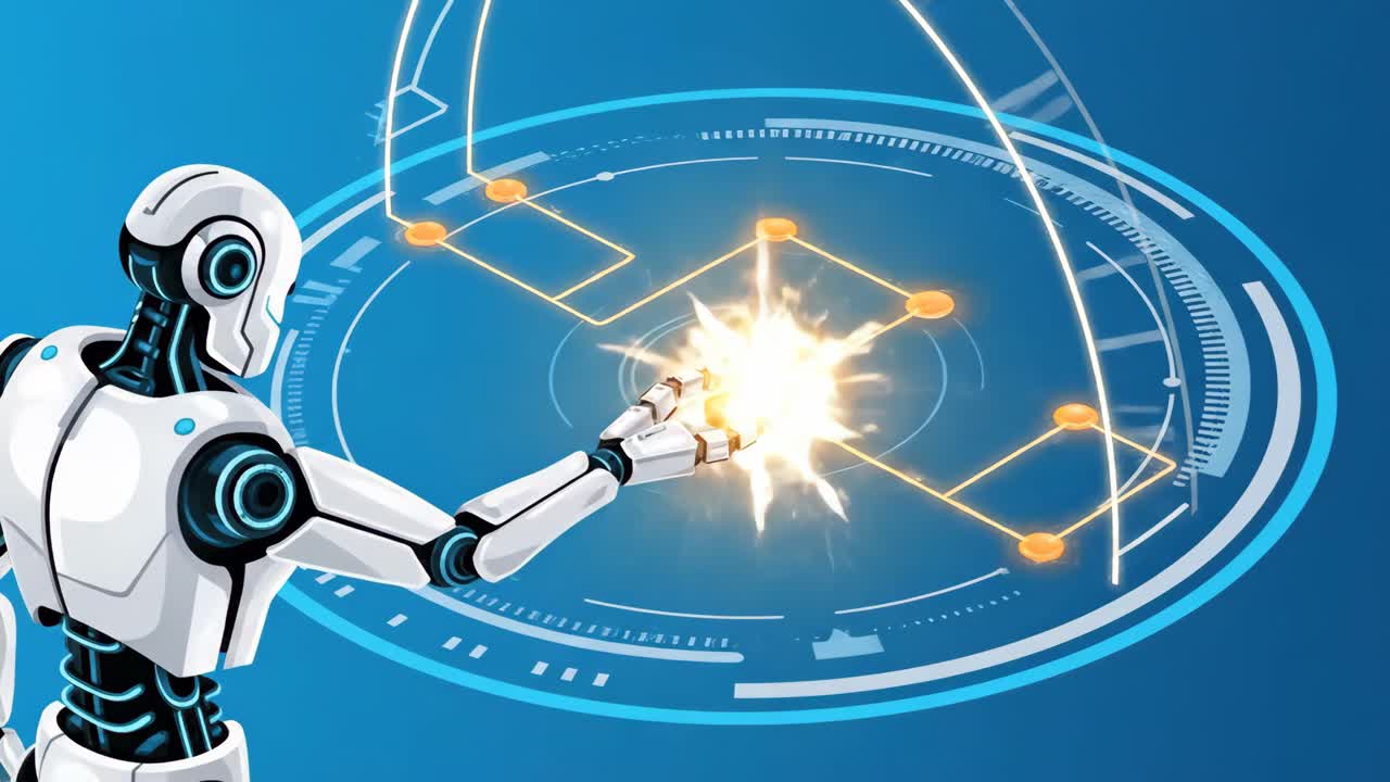 Robot with Artificial Intelligence Interacting with Digital Interface