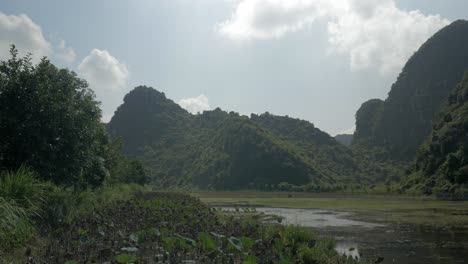 Green-islets-and-cemetery-in-water-Vietnam