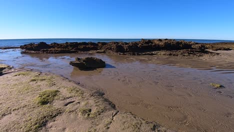 ángulo-Bajo-De-Marea-Baja,-Puerto-Peñasco,-Golfo-De-California,-México