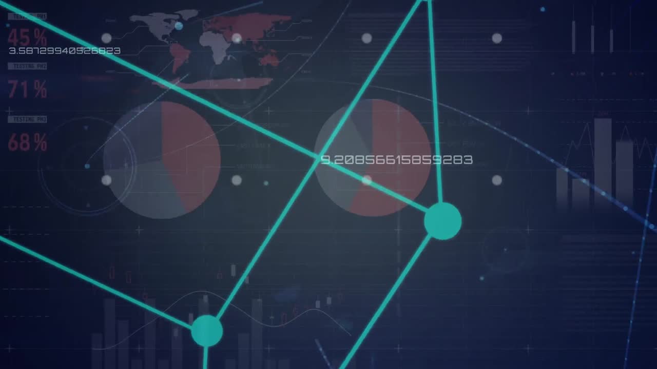 animación de la red de conexiones a través del procesamiento de datos