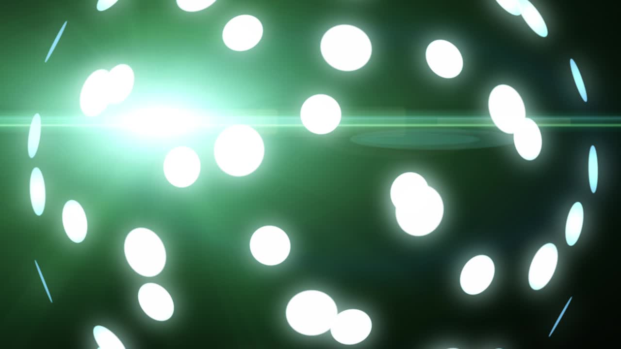 회전하는 구를 가진 추상적인 배경