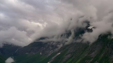 aerial footage beautiful nature norway.