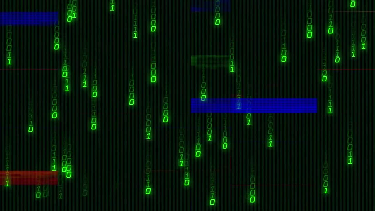 Animation of binary coding and data processing