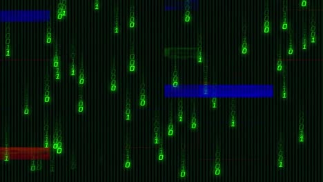 animación de codificación binaria y procesamiento de datos