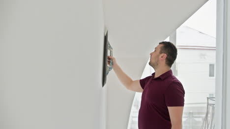 el yeso de una pared
