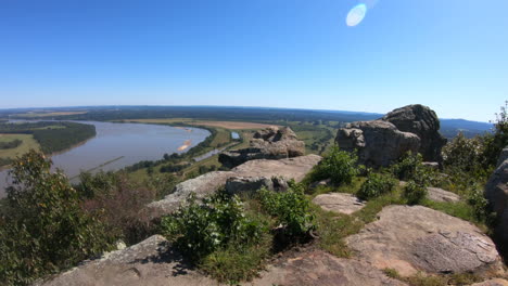 petit jean state park arkansas panning over arkansas river valley