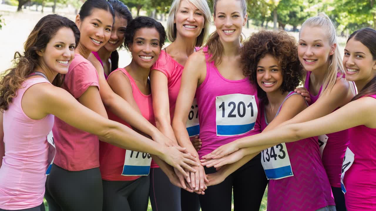 웃는 여성들의 다양한 그룹의 다양한 그룹의 애니메이션